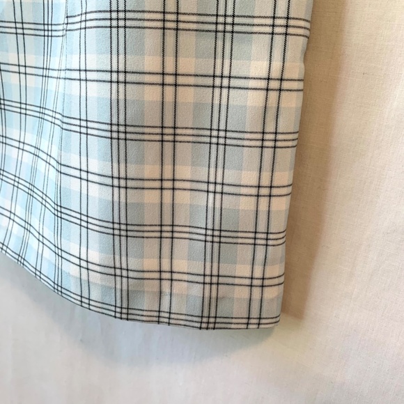 Oasis Blue Plaid Sleeveless Lined Dress Size XS - Picture 5 of 7